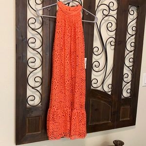 Lace halter dress